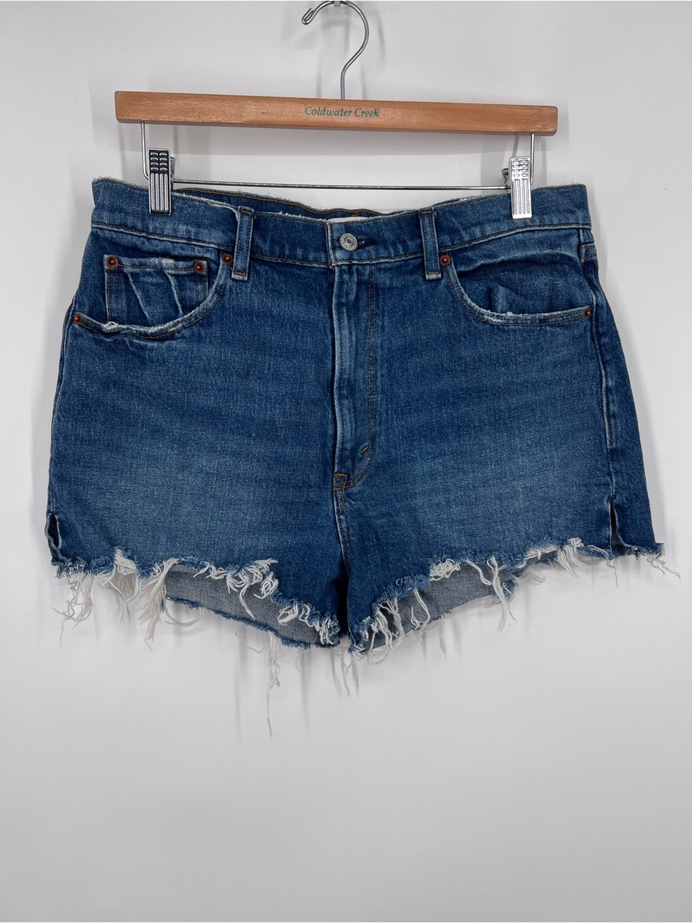 Abercrombie and Fitch Raw Hem Cut Off High Rise Mom Shorts 30